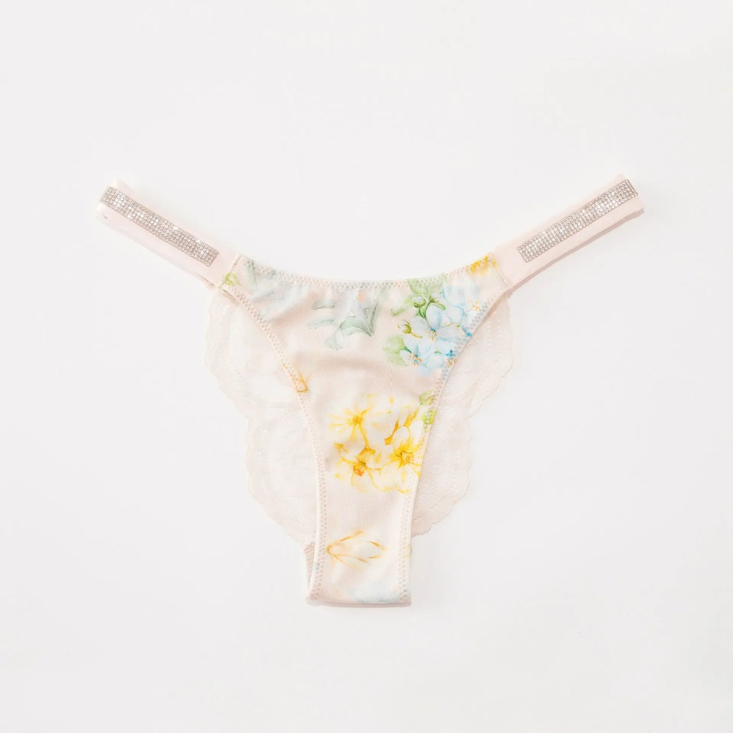 Rhinestone Lace Thong