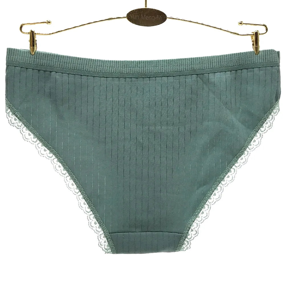 Cotton Underwear With Bow 6 Pcs/Set