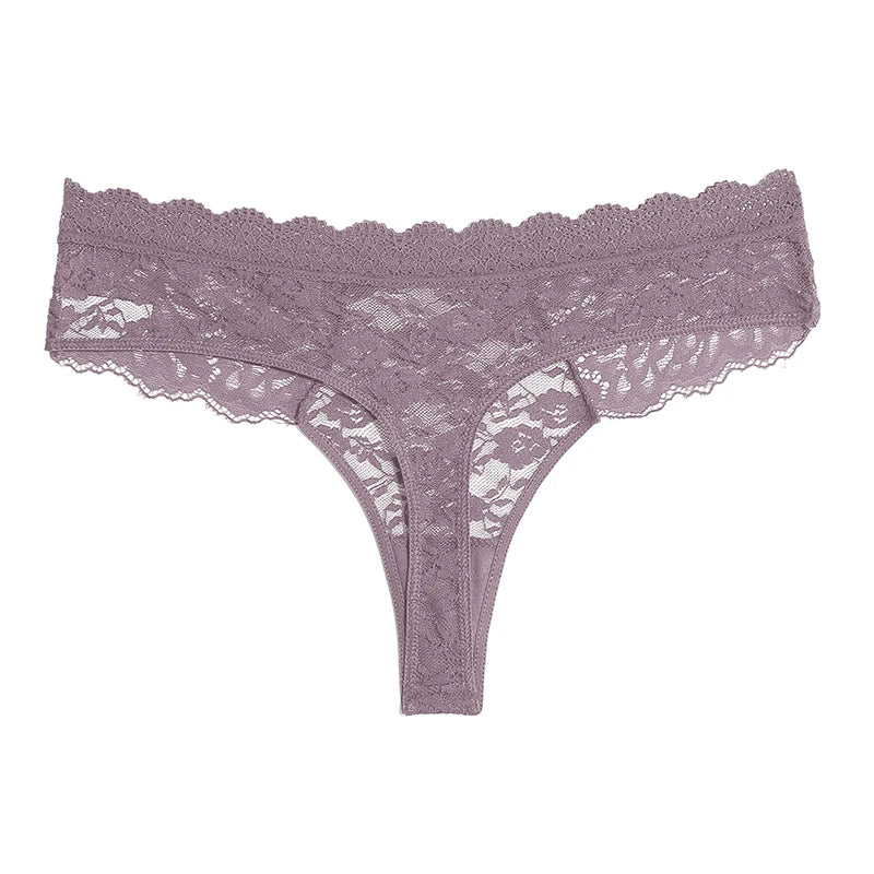 Lace Thong Hollow Out Panties