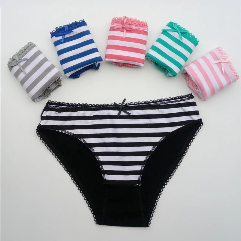 Cotton Striped Underwear 5 pcs/Set