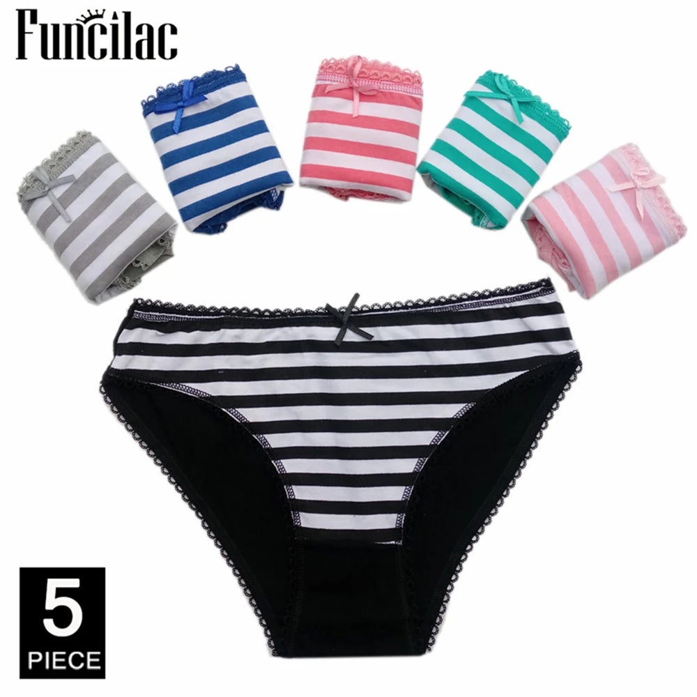 Cotton Striped Underwear 5 pcs/Set