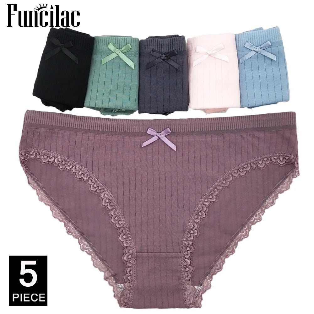 Cotton Striped Underwear 5 pcs/Set