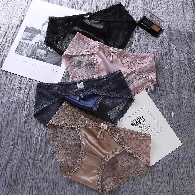 Satin Lace Underwear
