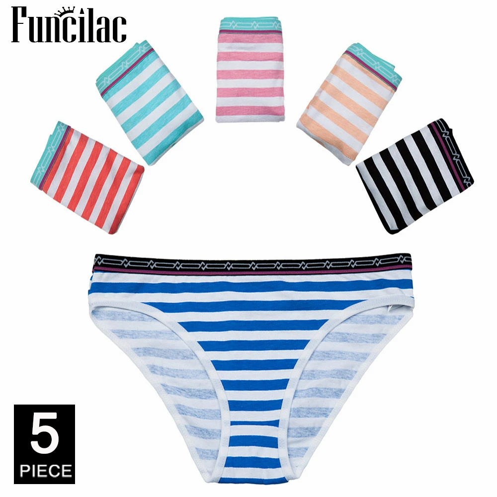 Cotton Striped Underwear 5 pcs/Set