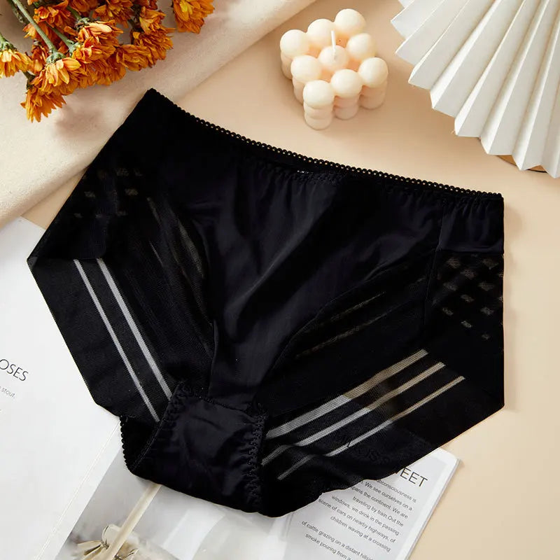 Plus Sized Stripped High Rise Panties