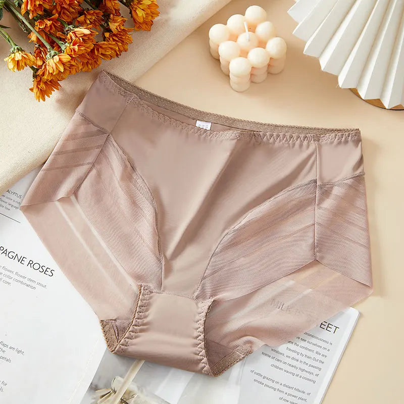 Plus Sized Stripped High Rise Panties