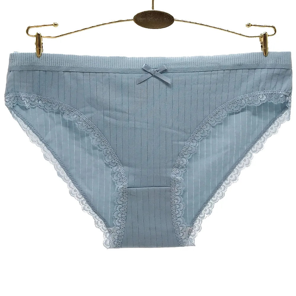 Cotton Underwear With Bow 6 Pcs/Set