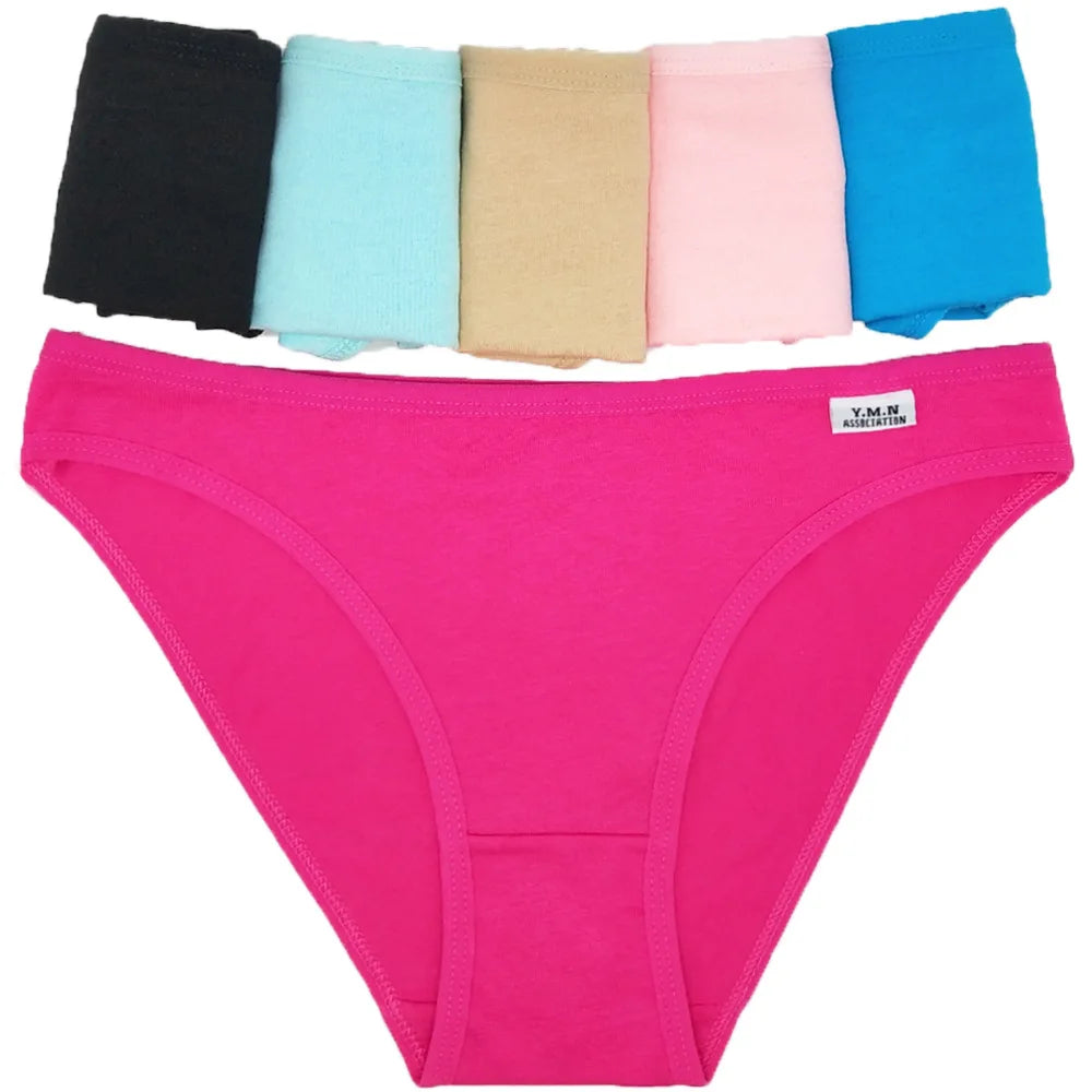 Cotton Underwear With Bow 6 Pcs/Set