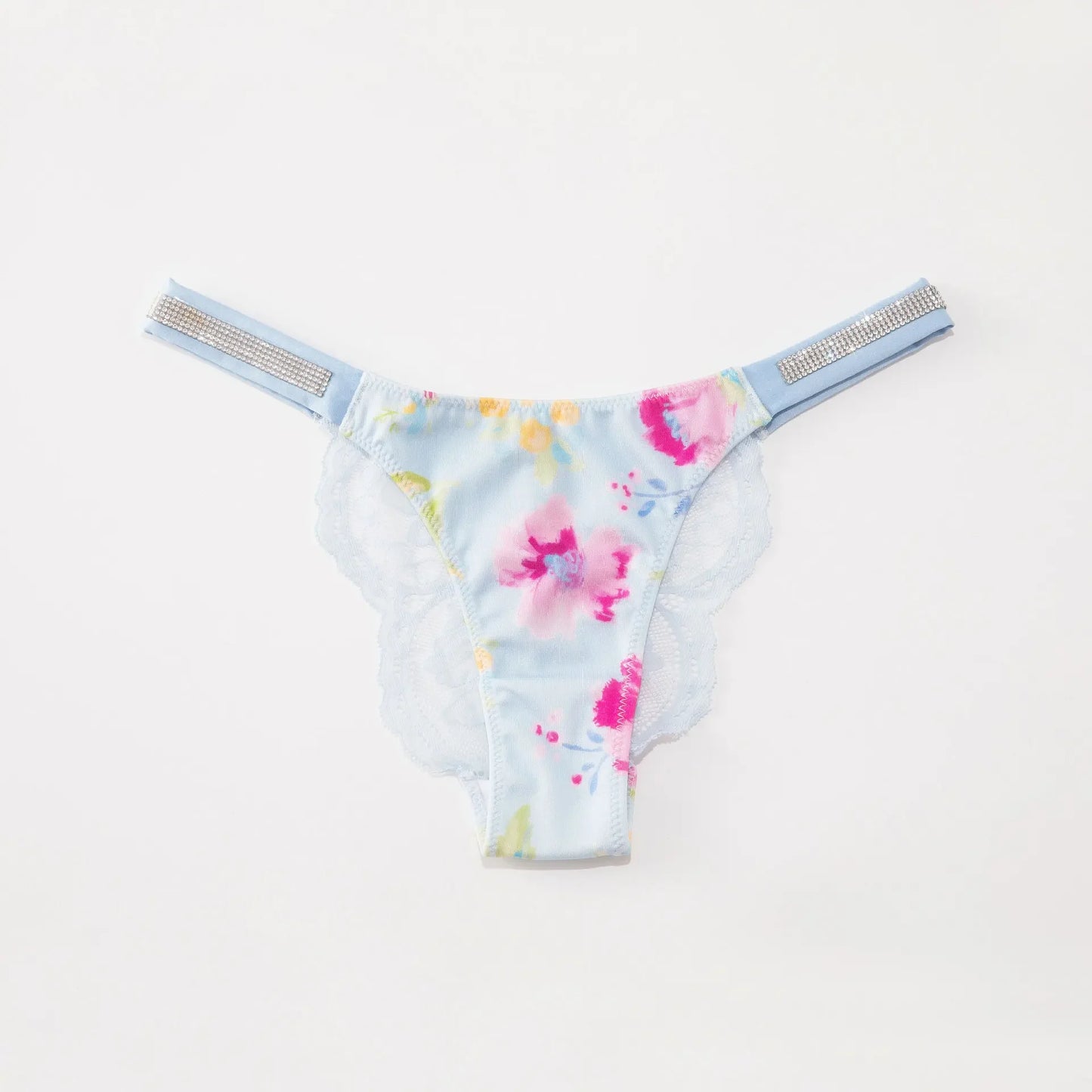 Rhinestone Lace Thong