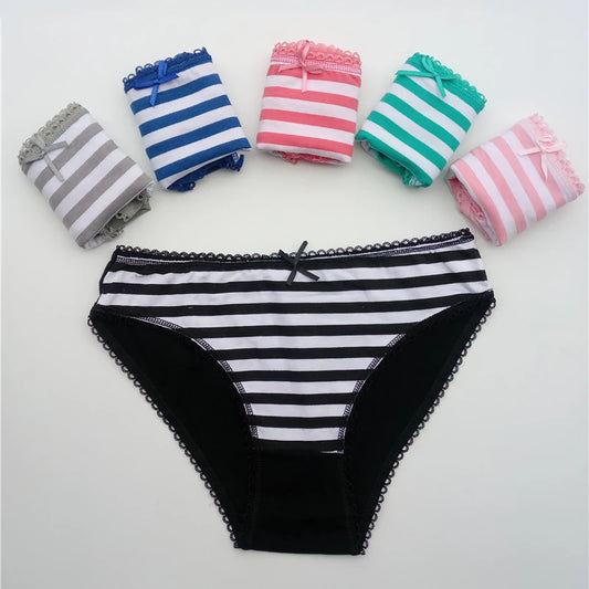 Cotton Striped Underwear 5 pcs/Set