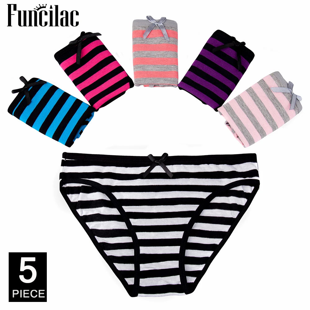 Cotton Striped Underwear 5 pcs/Set