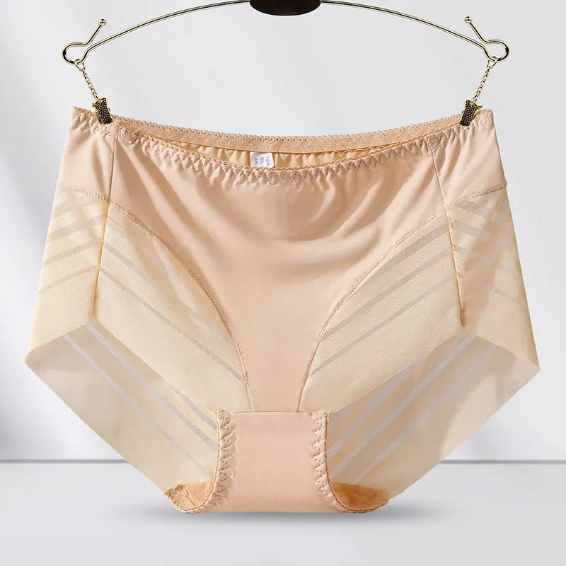 Plus Sized Stripped High Rise Panties